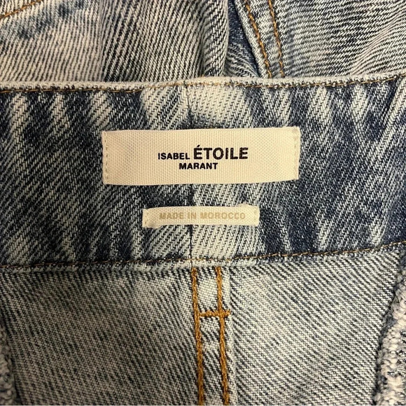 NWT Isabel Marant Etoile Tihiana Denim Shorts - High-Waisted Faded Light Wash - Picture 5 of 8